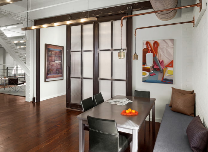 Puertas de compartimentos en estilo loft