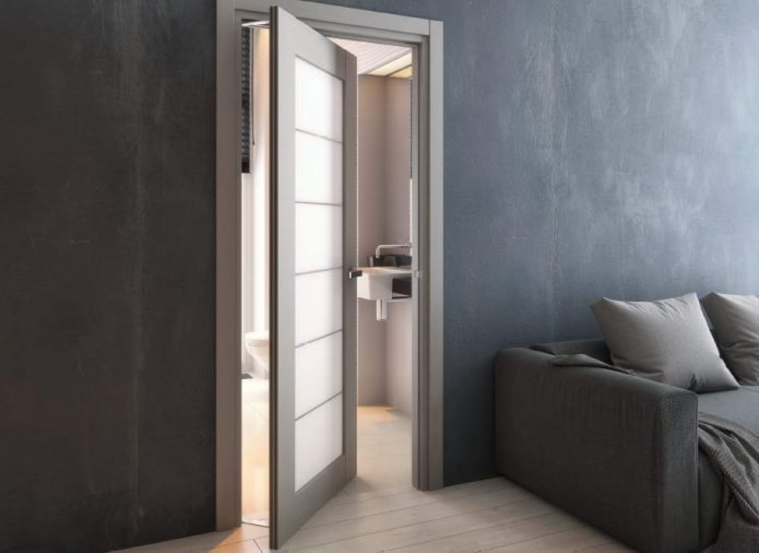 puertas roto-puertas en el interior en estilo loft