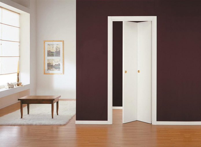 puerta plegable en el interior