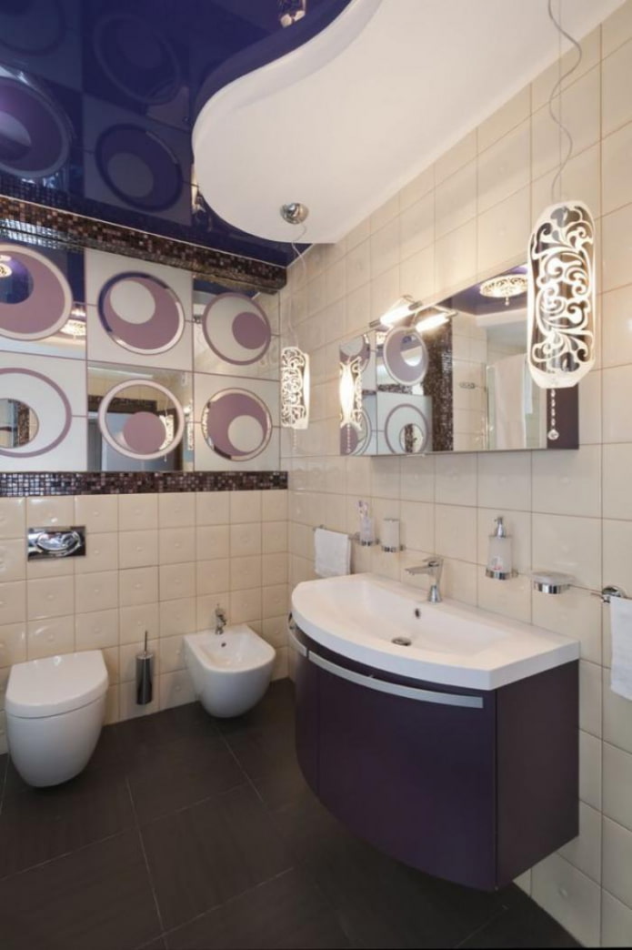 Diseño de baño de dos niveles