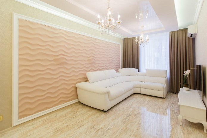 Techo blanco en el salón
