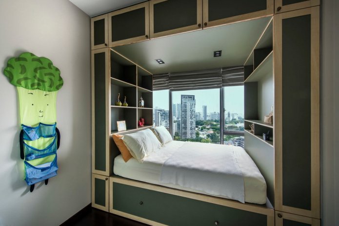 modelo doble en la habitación infantil
