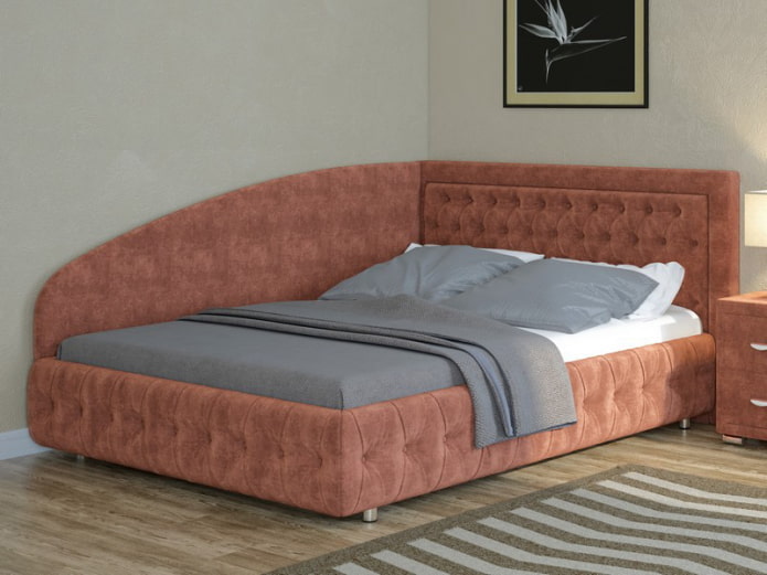 cama doble esquinera en el interior