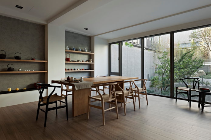 comedor minimalista en la casa