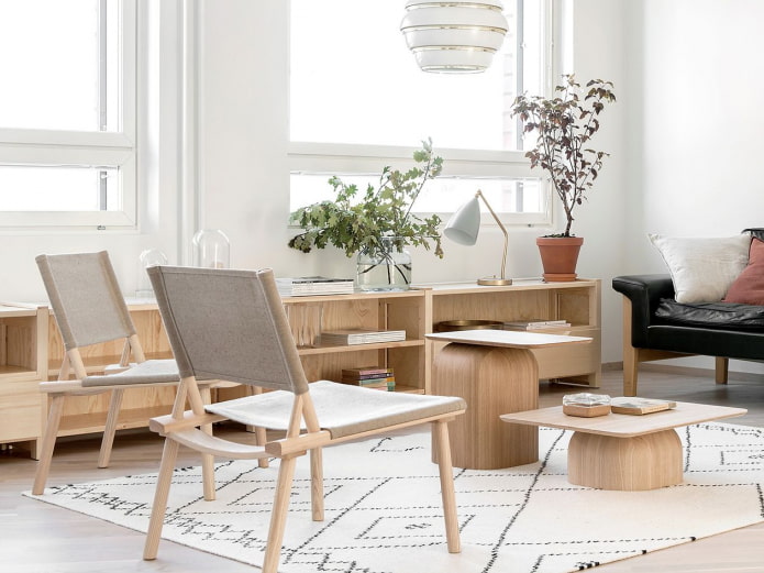 Minimalismo japonés en el salón