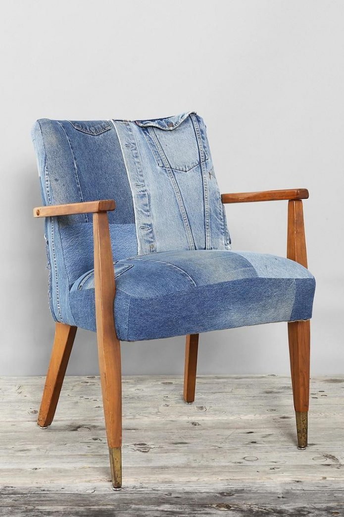 Tapicería de silla de jeans