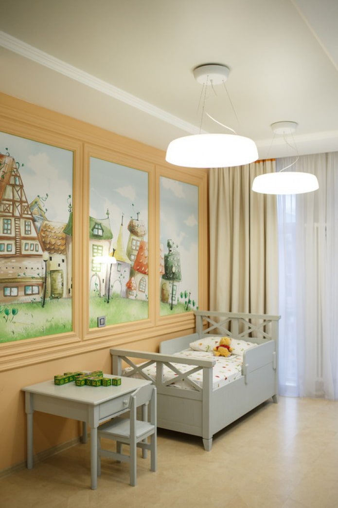 Habitación infantil con ventana falsa