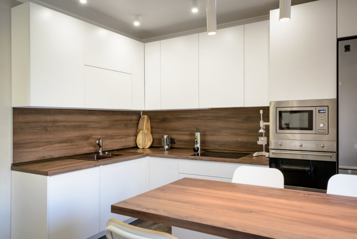 Delantal de MDF con imitación madera