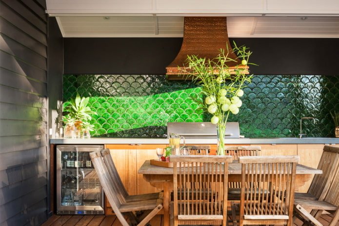 Azulejos cerámicos para la decoración del salpicadero de la cocina