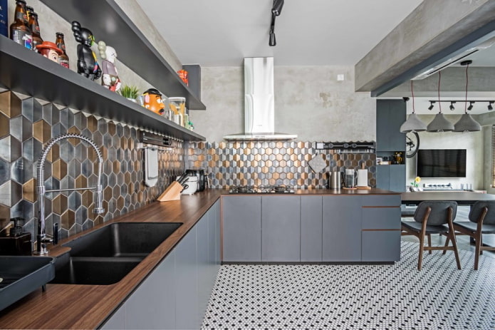 Delantal de cocina con metal