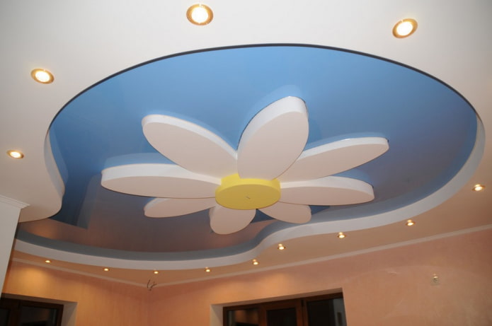 estructura de techo figurada en forma de flor