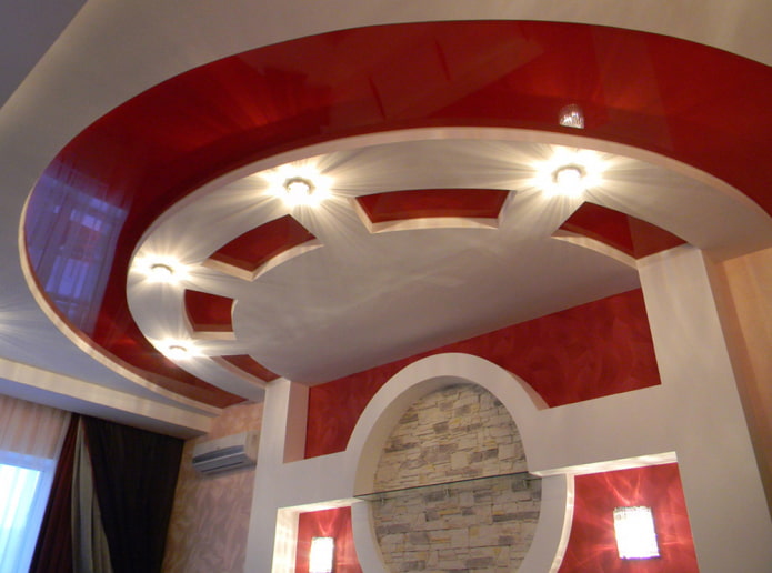Estructura de techo figurada en forma de semicírculo