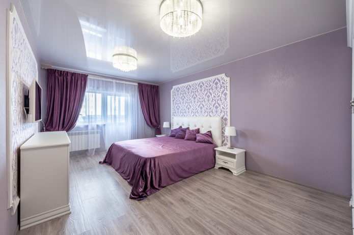 decoración de dormitorio lila