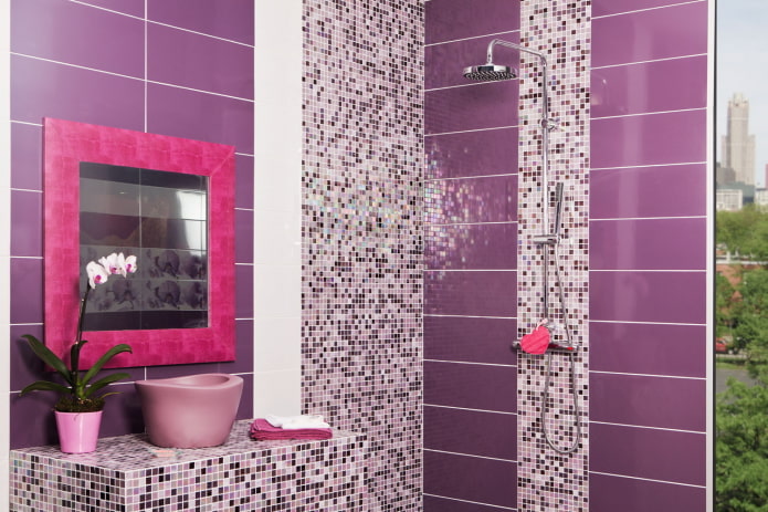Detalles rosas y mosaico