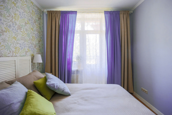Cortinas púrpura-marrón 