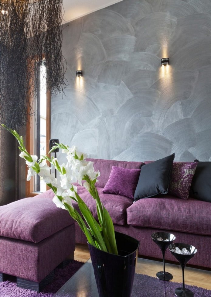 papel pintado gris voluminoso