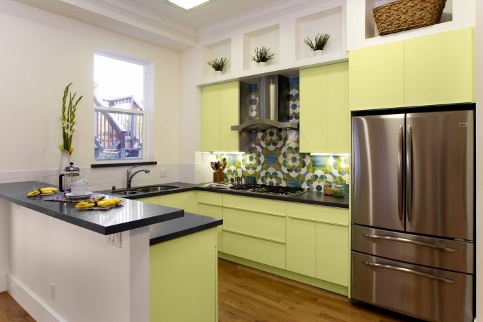 cocina verde claro