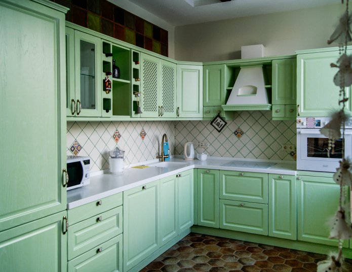 fachadas con celosía en la cocina