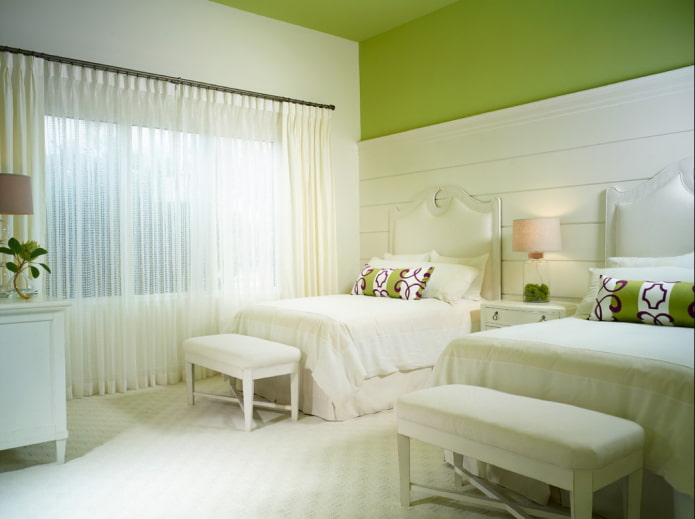 Habitación infantil con detalles verdes