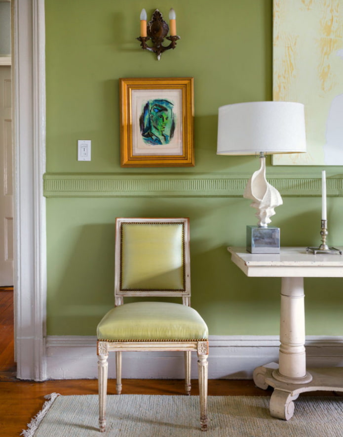 painted wall green