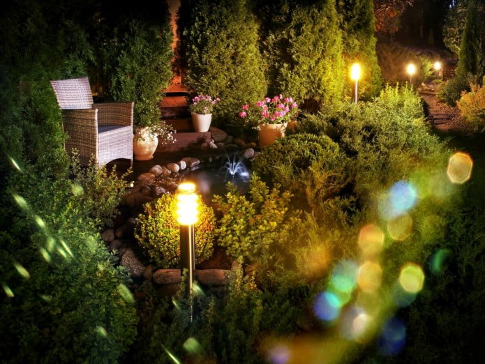 Iluminación de jardín