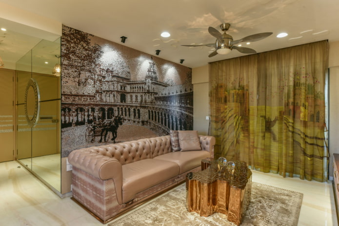 Fotomural en el salón