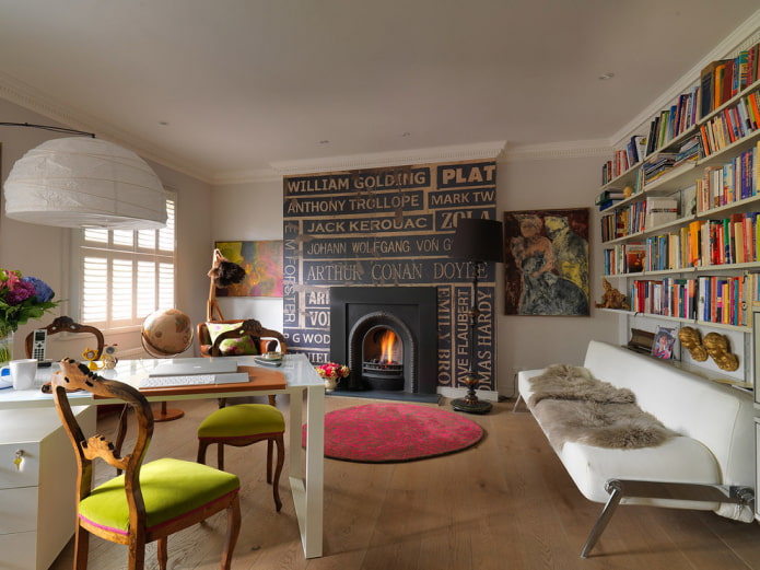 decoración de chimenea