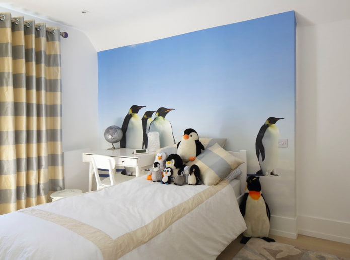 pingüinos en papel tapiz fotográfico