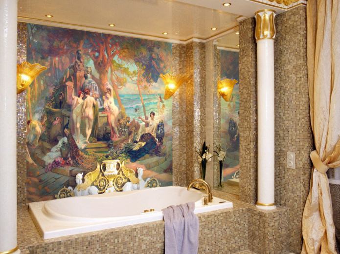 fresco en el baño