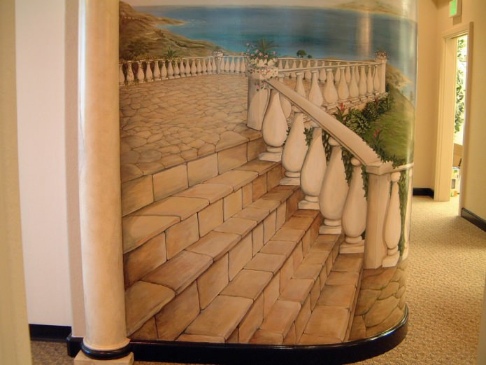Fotomural de escaleras