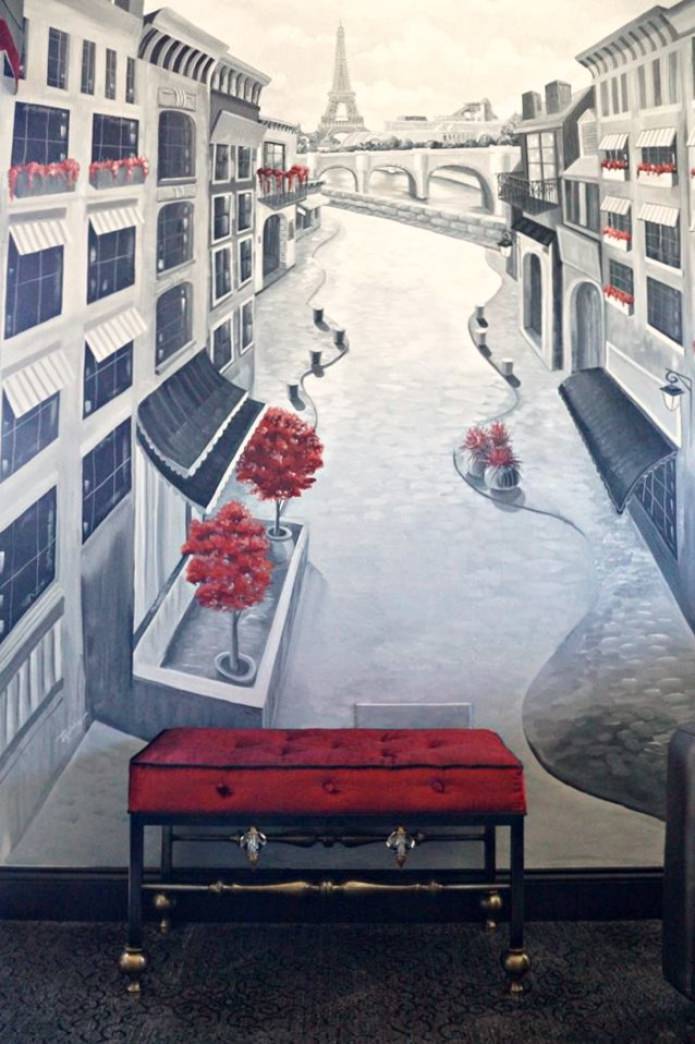 fresco en el pasillo