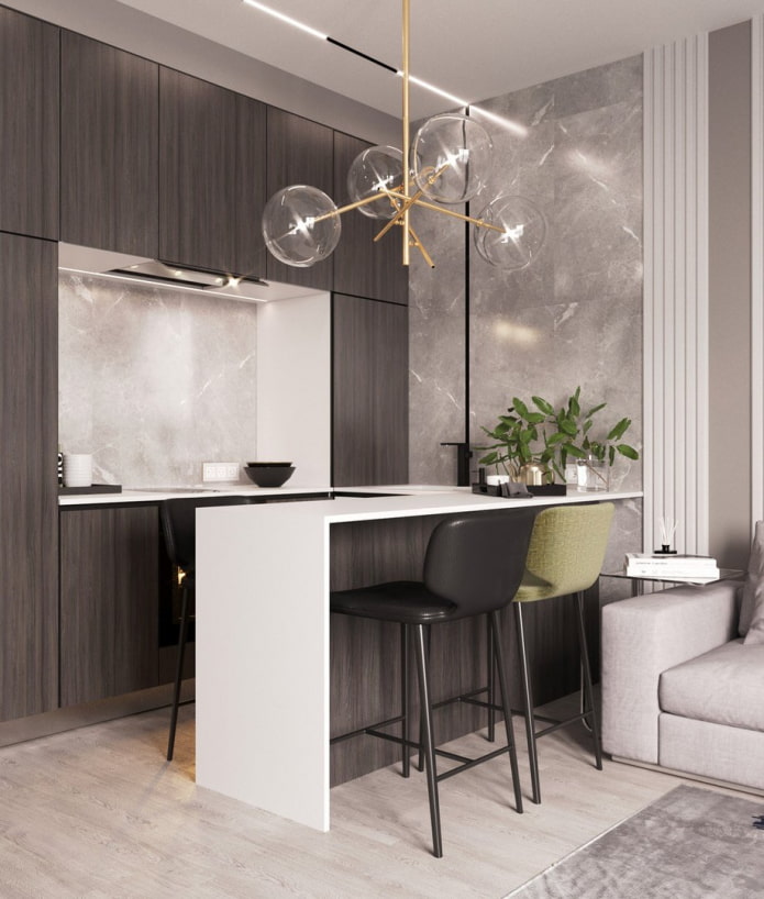 Lámpara de diseño para la cocina