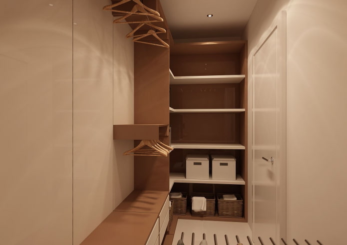 diseño de vestidor de esquina