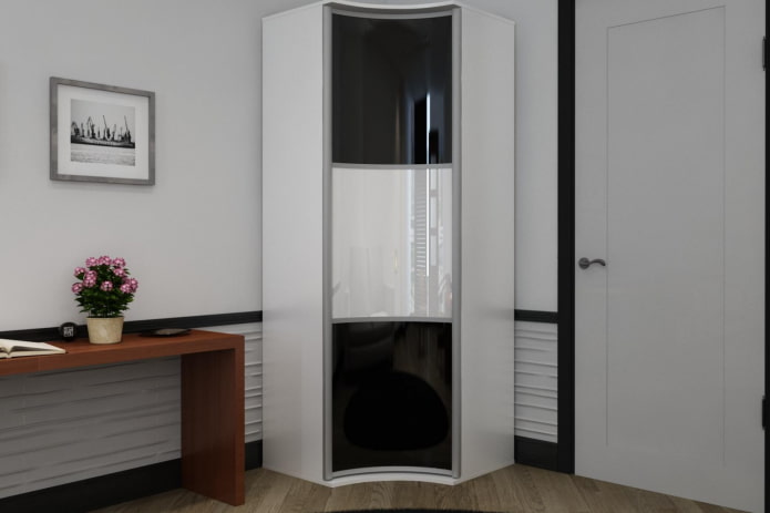 Vestidor esquinero en el pasillo