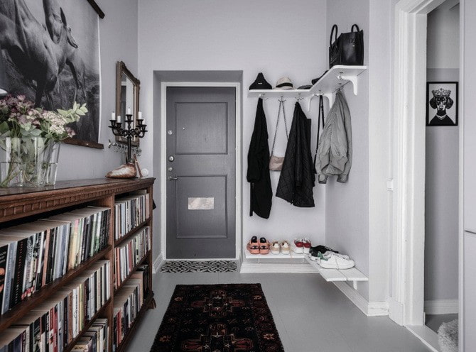 vestidor en la esquina del pasillo interior