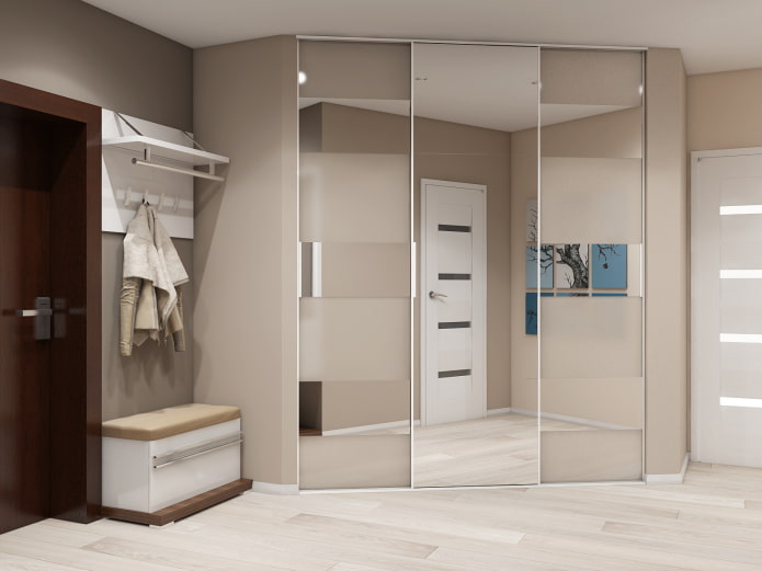 vestidor en la esquina del pasillo interior
