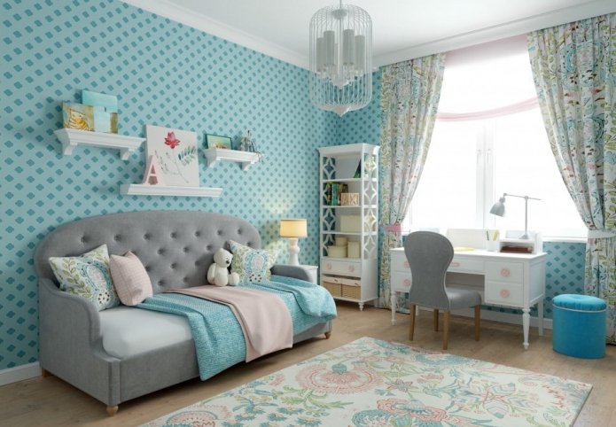 sofá en la habitación infantil
