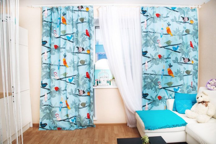 cortinas con estampado
