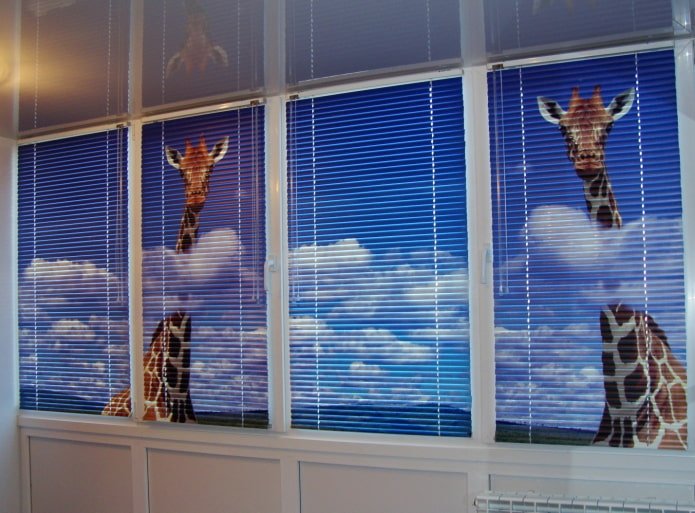 Lamas horizontales con impresión fotográfica