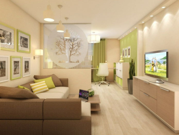 Planificación de una habitación infantil y sala de estar combinadas