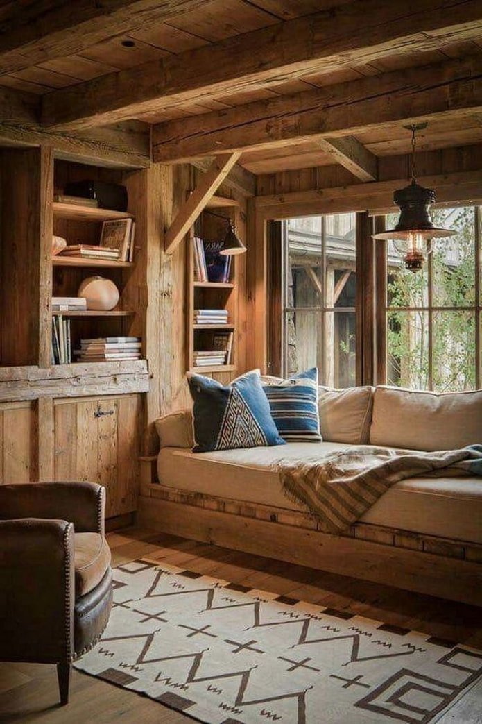 Muebles empotrados en la casa de campo