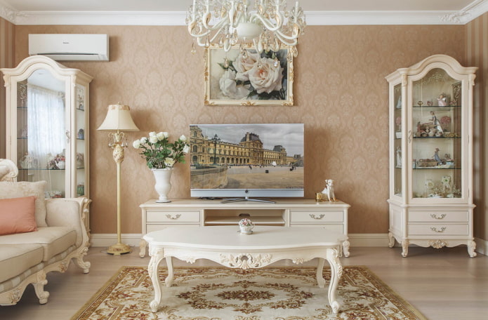 Muebles para el recibidor en tonos beige