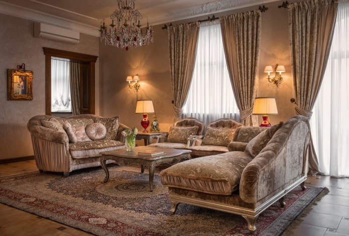 Muebles de salón de estilo clásico