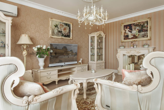 Muebles de salón de estilo clásico