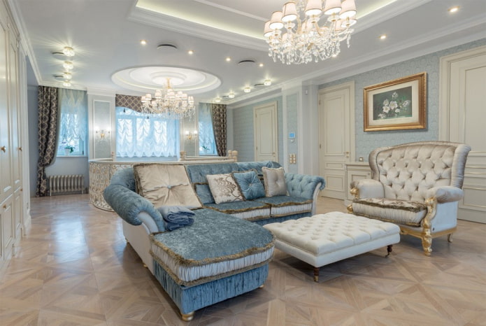 sala de estar en un estilo clásico
