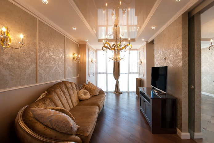 Decoración de salón en estilo clásico