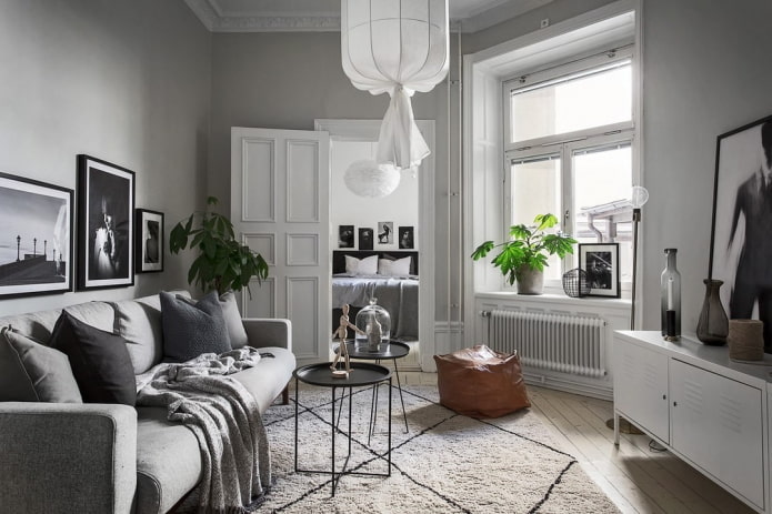 Sala de estar gris