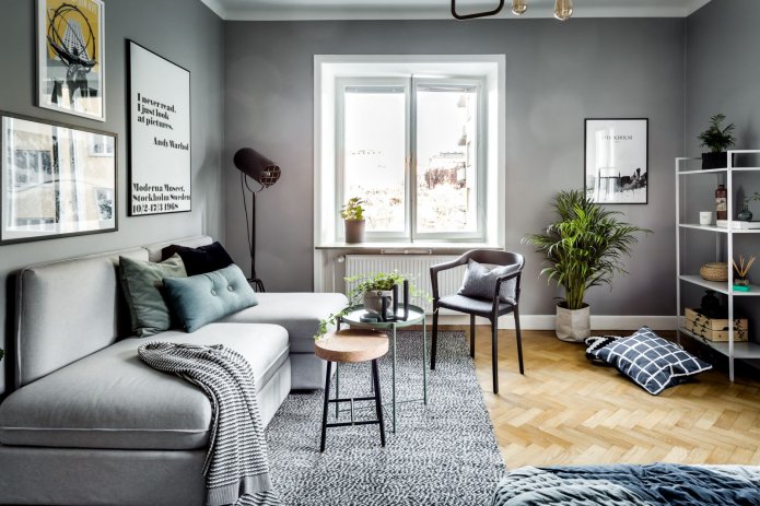 Sala de estar gris