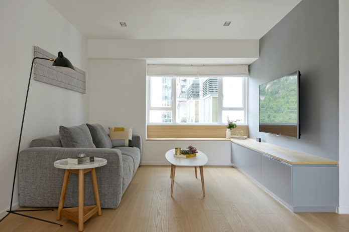 sala de estar pequeña de estilo nórdico