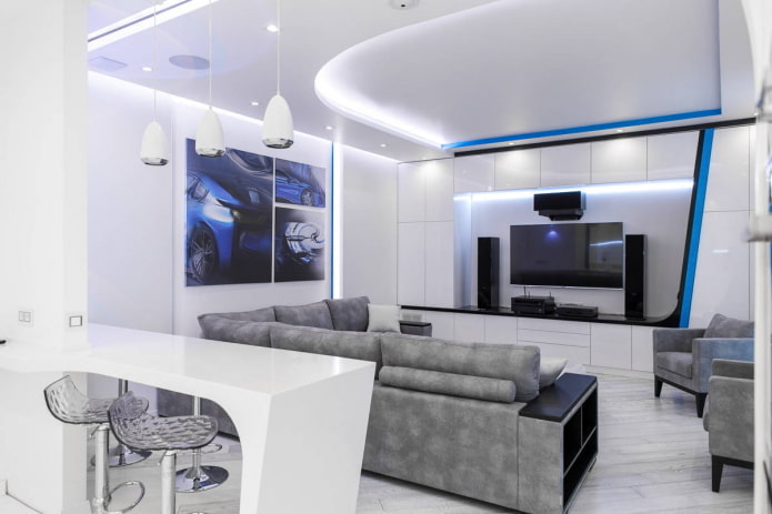 Salón con cine